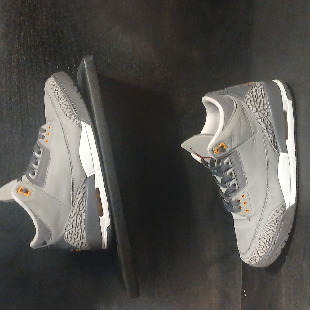 Jordan Gray and Orange Athletic Shoes